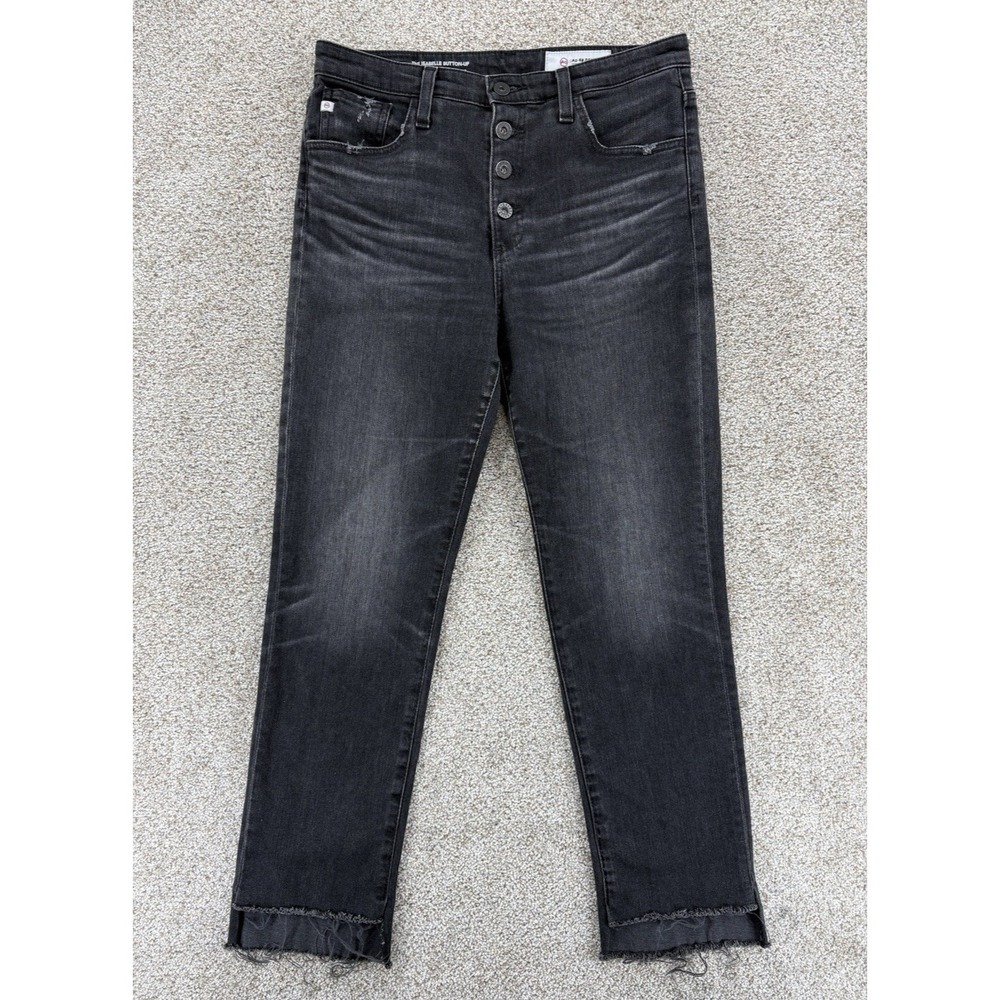 AG Jeans Isabelle High Rise Button Up Crop Size 29 Dark Gray 10 Years Generation
